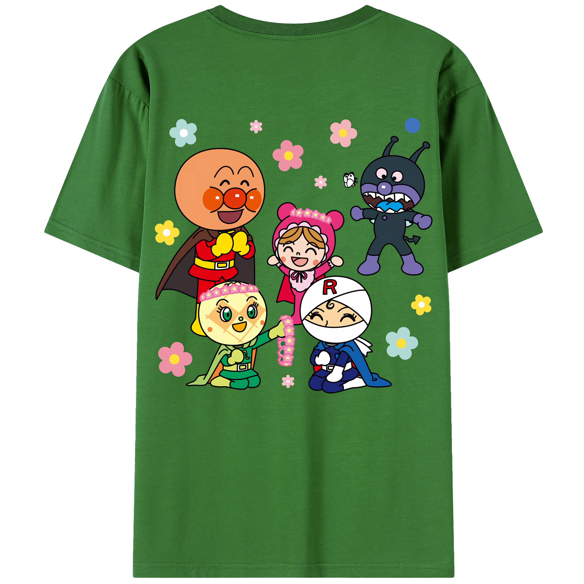（画像用） アンパンマン Anpanman レディース半袖Tシャツ(バックプリント)